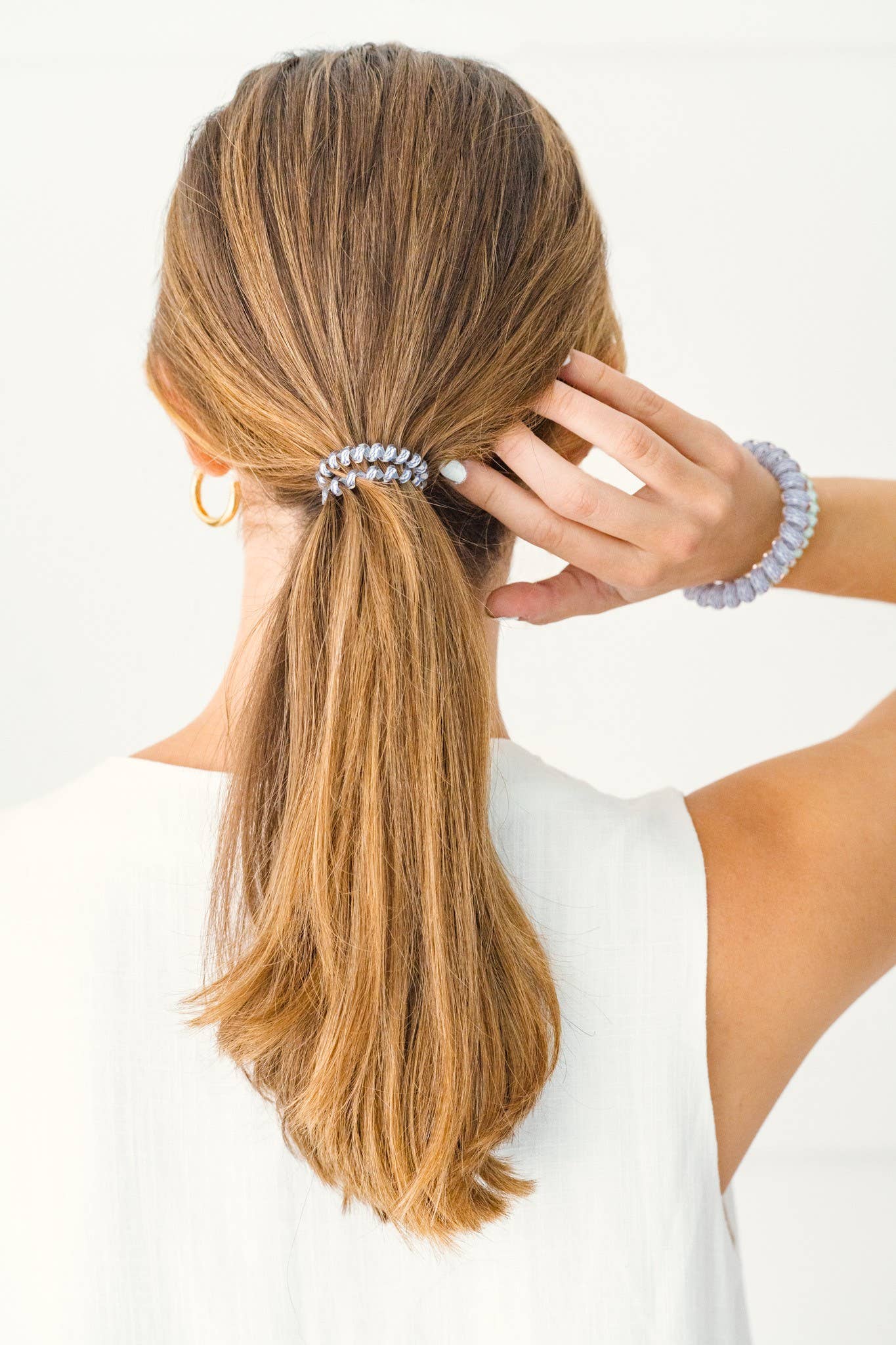 TELETIES - Spiral Hair Coil | Small | Totally Turquoise