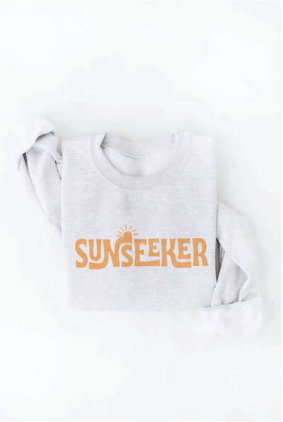 LARGE OAT COLLECTIVE - SUNSEEKER  Graphic Sweatshirt: HEATHER MUSTARD /