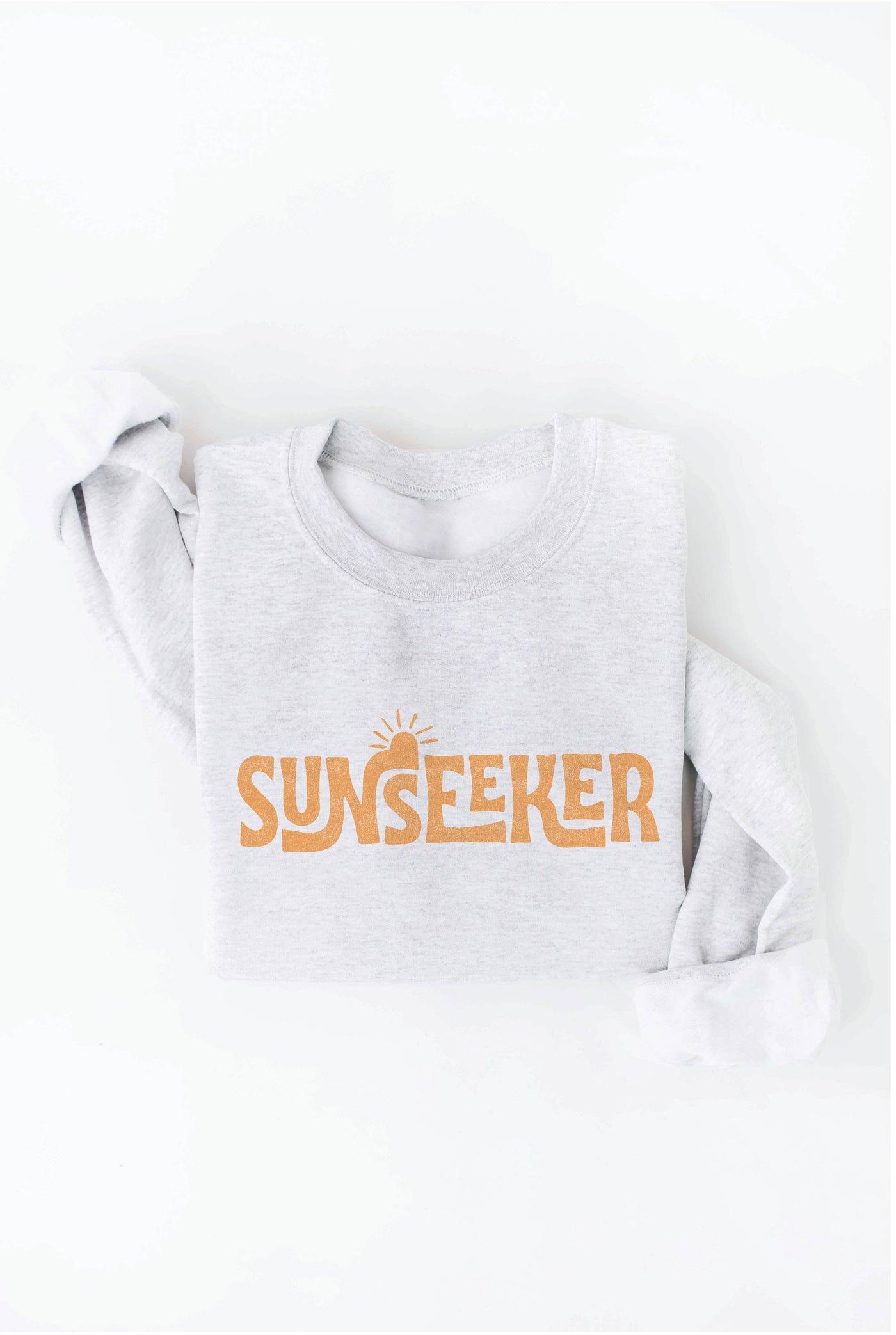 MEDIUM OAT COLLECTIVE - SUNSEEKER  Graphic Sweatshirt: HEATHER MUSTARD /