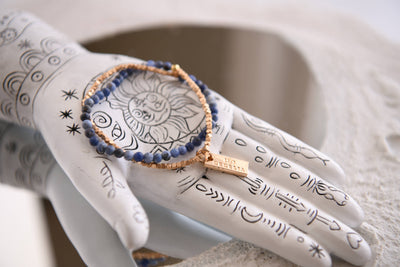 Cecelia Designs Jewelry - Gemstone Wrap Bracelet with Faceted Gold Beads