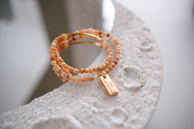 Cecelia Designs Jewelry - Genuine Gemstone and Gold Double Wrap Bracelet