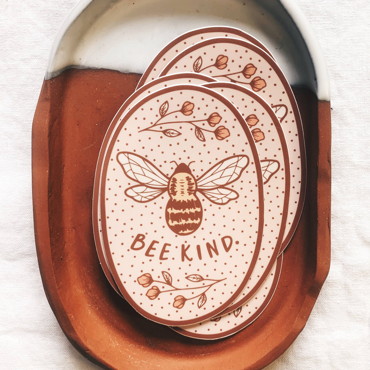 Flora West Design - Bee Kind Vinyl Sticker