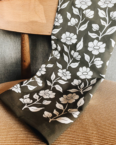 Flora West - Organic Cotton Tea Towel : Olive