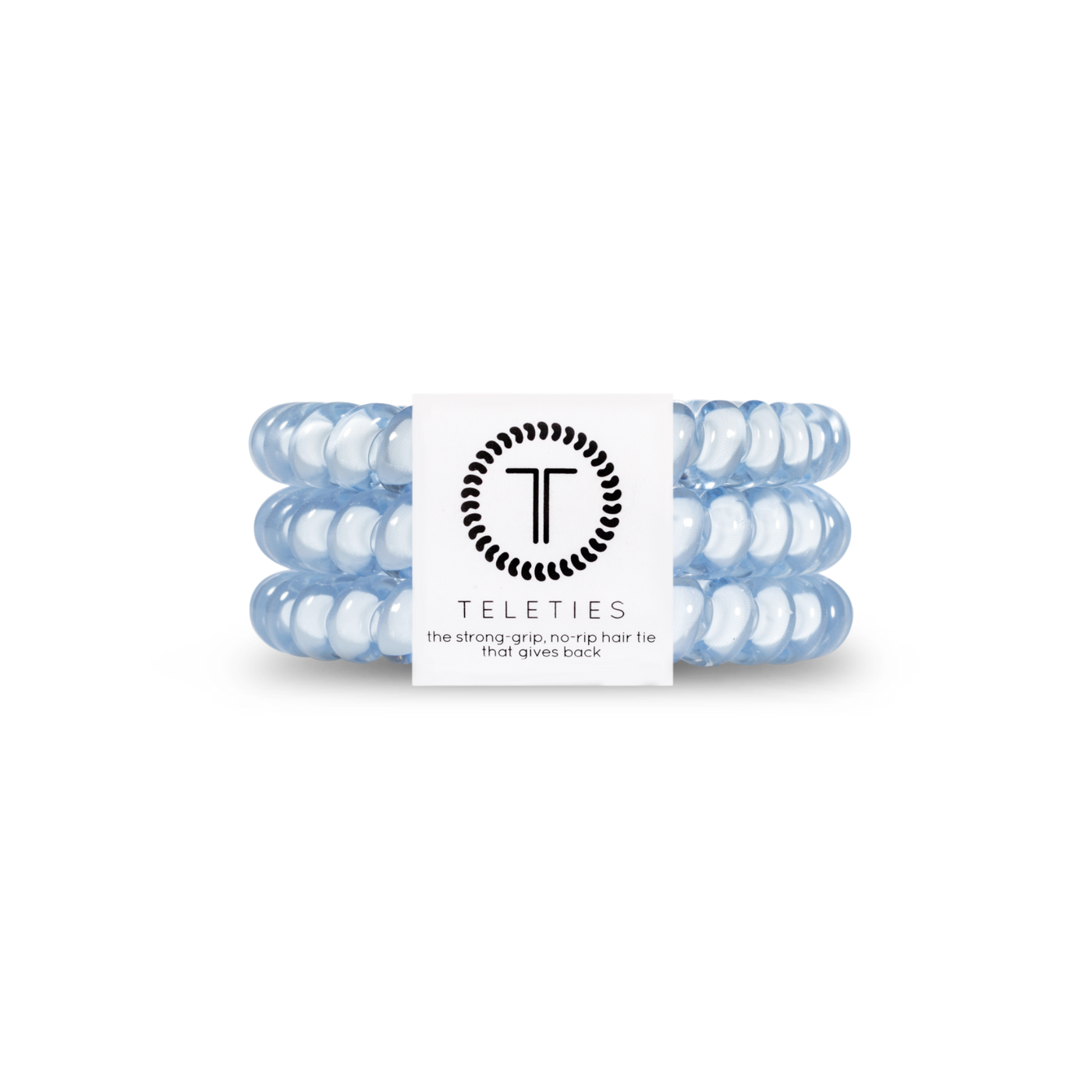 TELETIES - Spiral Hair Coils | Small | Washed Denim Hair Ties