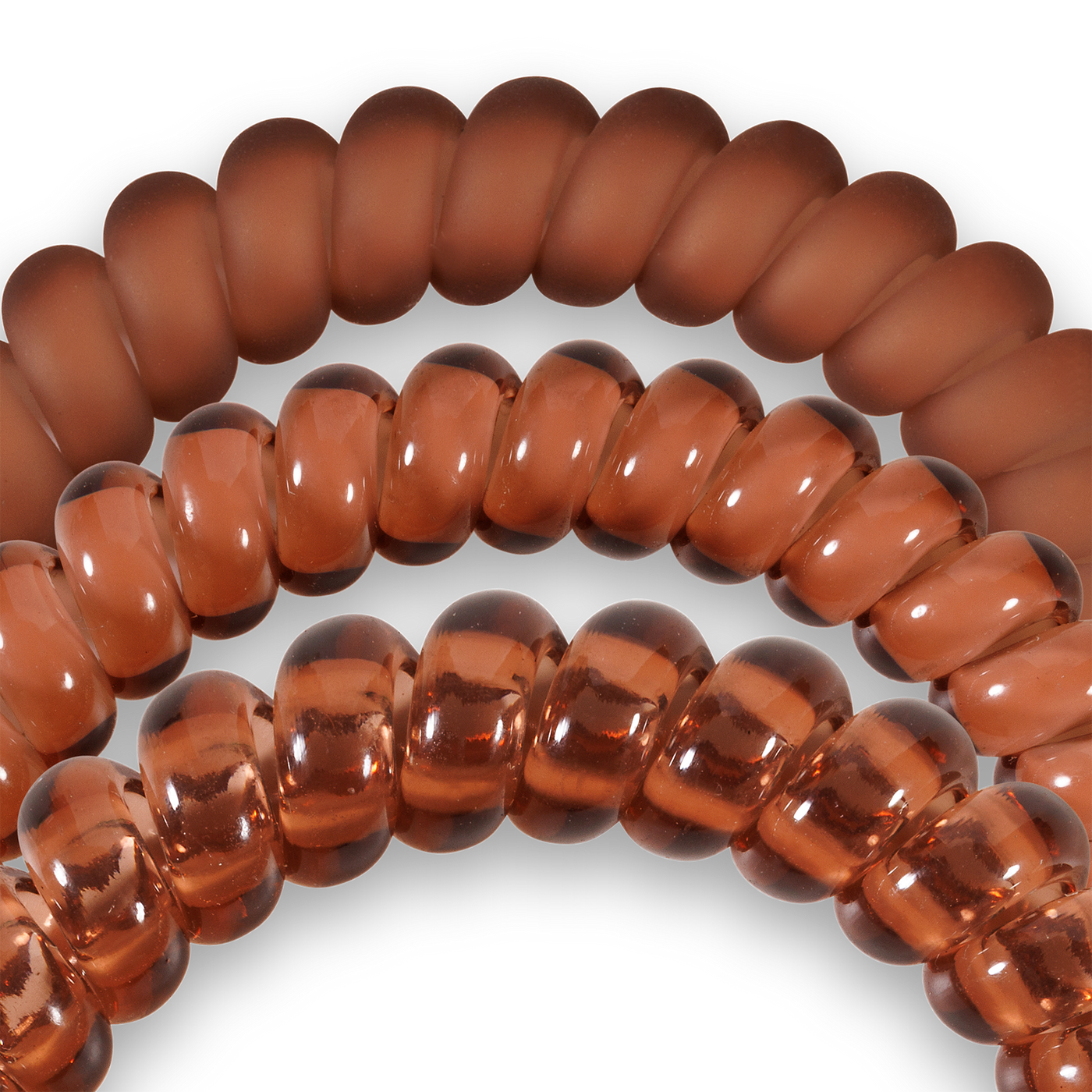 TELETIES - Sprial Hair Coils | Small | Mocha Mousse
