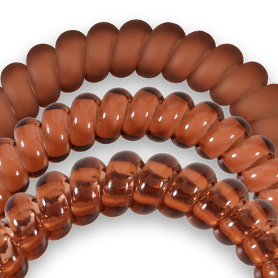 TELETIES - Sprial Hair Coils | Small | Mocha Mousse