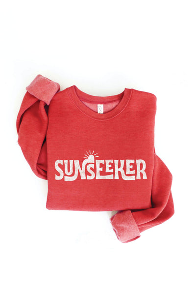 SMALL OAT COLLECTIVE - SUNSEEKER  Graphic Sweatshirt: HEATHER MUSTARD /