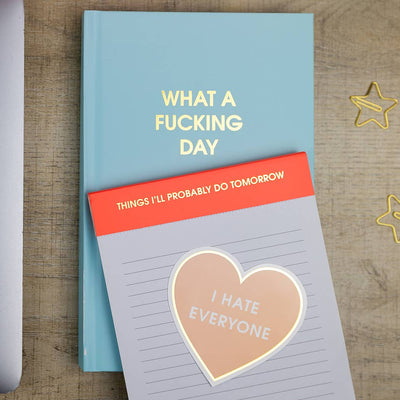 Chez Gagné - Things I'll Probably Do Tomorrow - Lined Notepad - Neon Orange - 65 perforated pages - 5x8