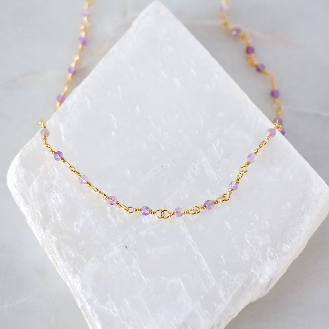 Mesa Blue - Amethyst Beaded Choker