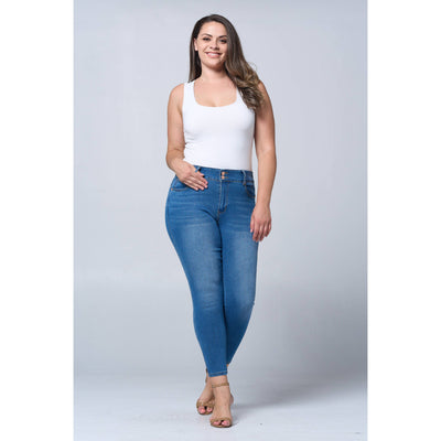 Blue Turtle - Plus Size Tummy Tuck Butt Lift Skinny Jean PH3502X Dark