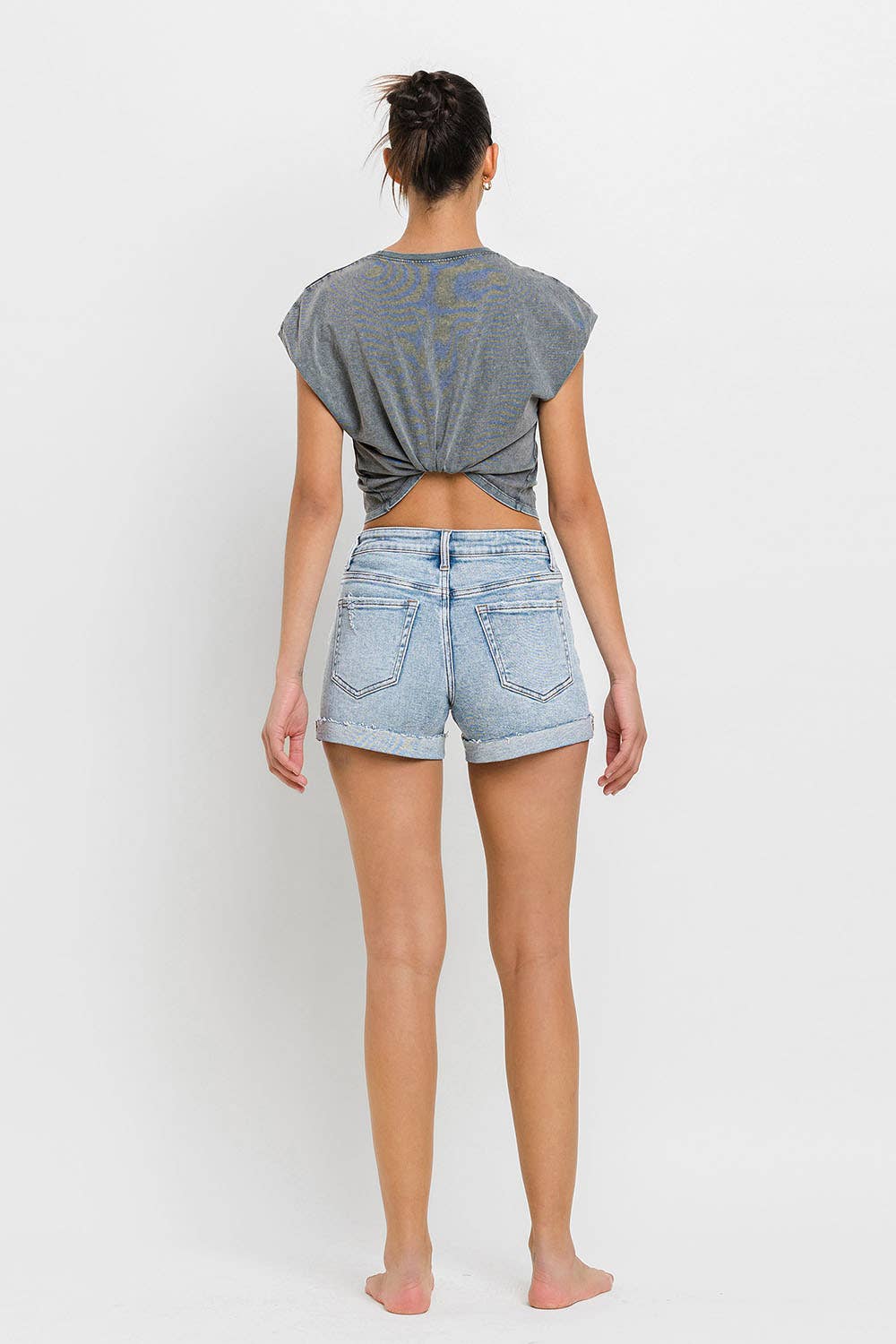 Vervet High Rise Denim Short : Rebecca