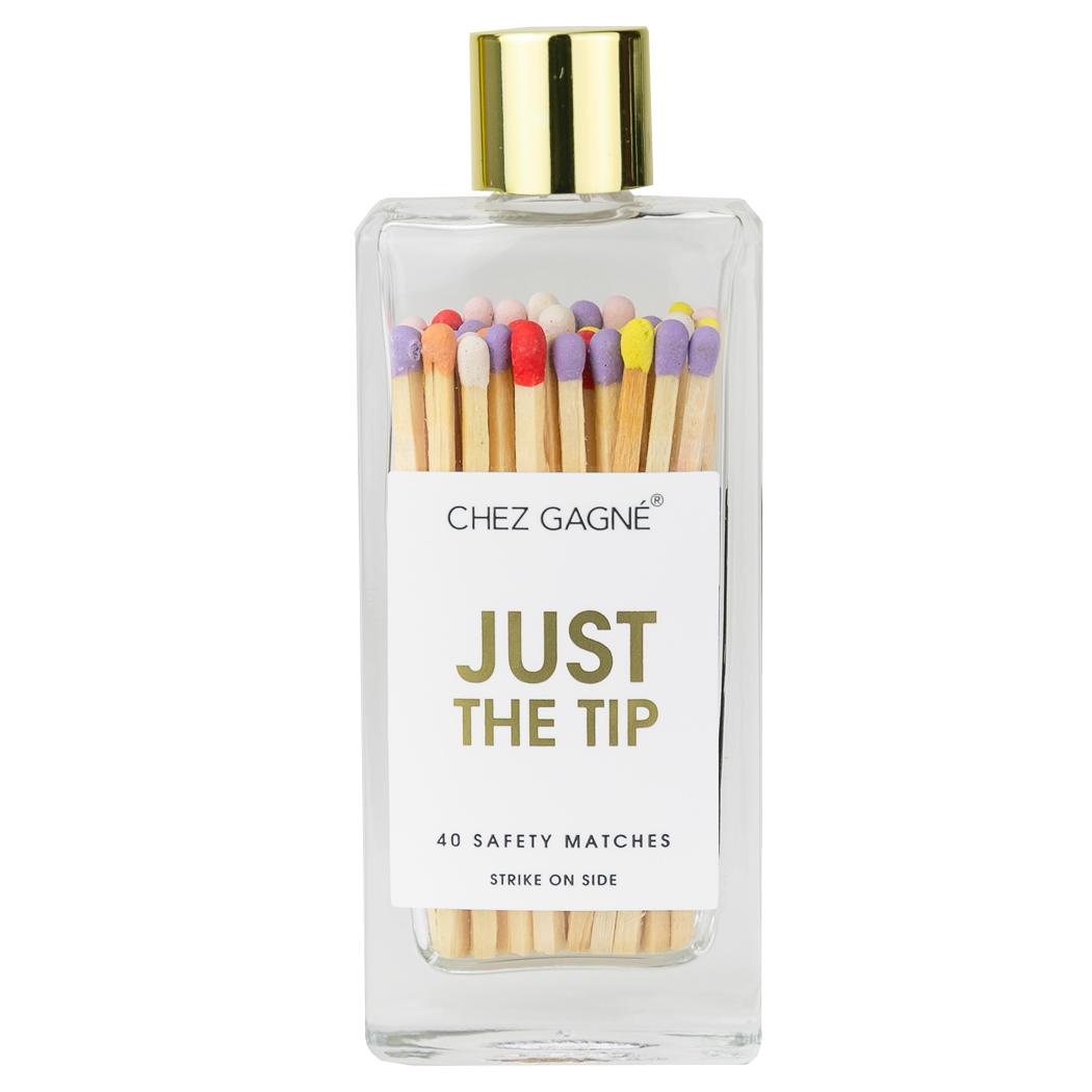 Chez Gagné - Just the Tip - Glass Bottle Safety Matches - Rainbow