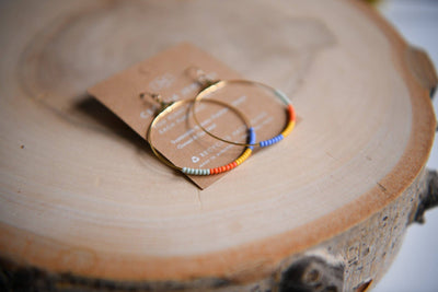 Cecelia Designs Jewelry - Ocean Drift Boho Beaded Hoop Earrings