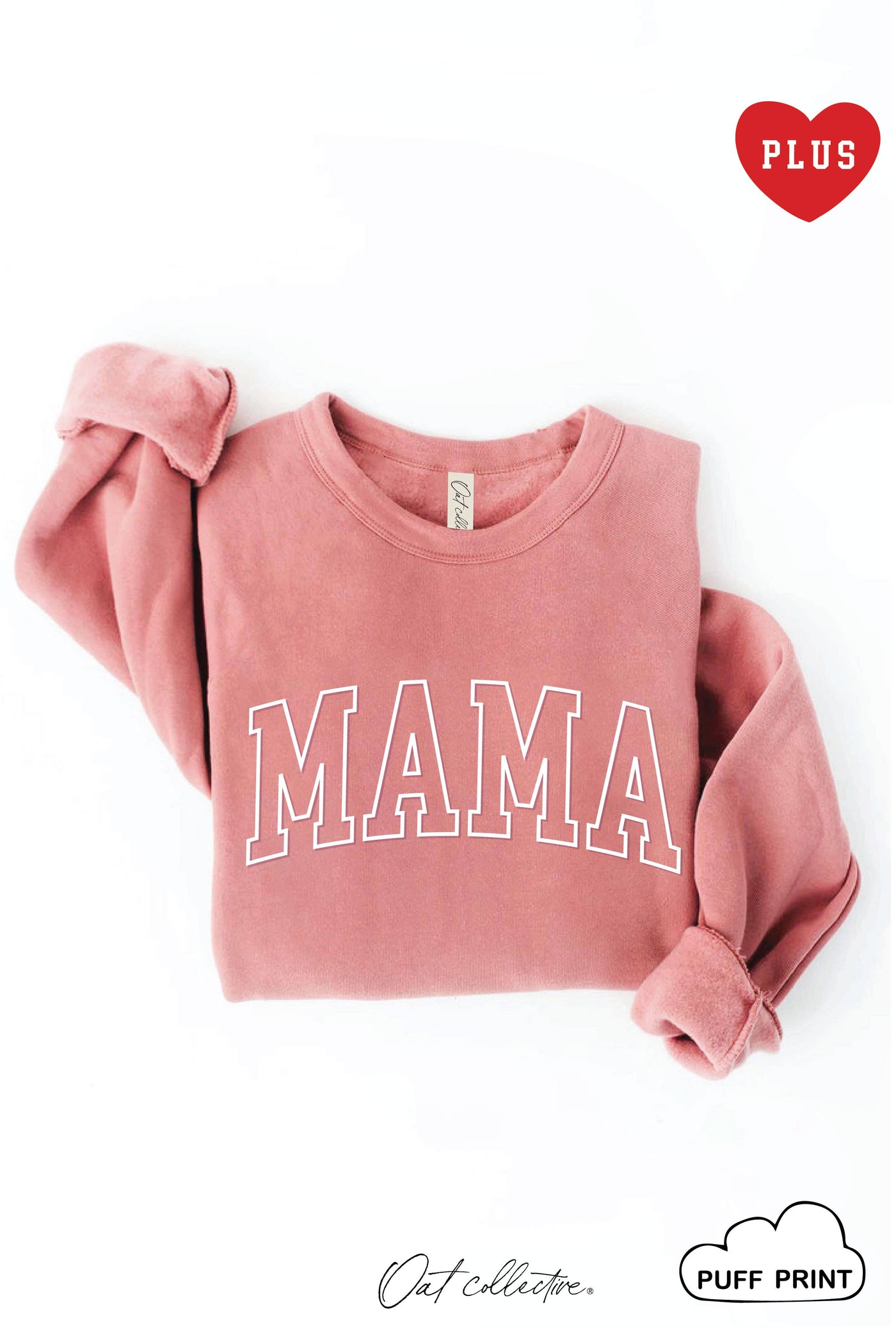 OAT COLLECTIVE - MAMA PUFF  Plus Graphic Sweatshirt