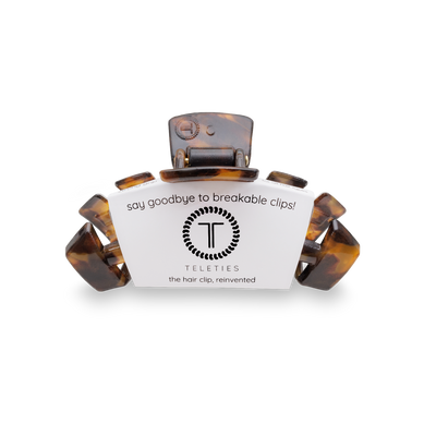 TELETIES - Classic Hair Clip | Small | Tortoise