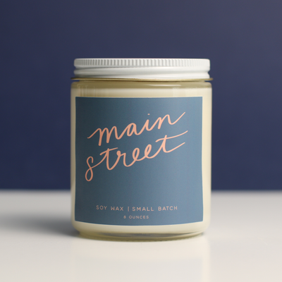 Poured Goods - Main Street: 8 oz Soy Wax - Small Batch Candles