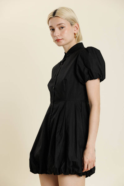 Aureum - AD2185 - BUBBLE HEM MINI SHIRT DRESS