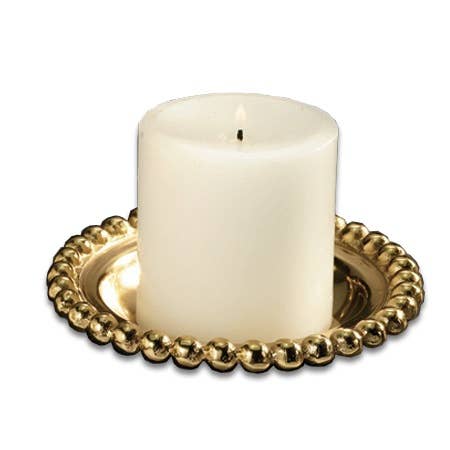 Beaded Plate - Gold