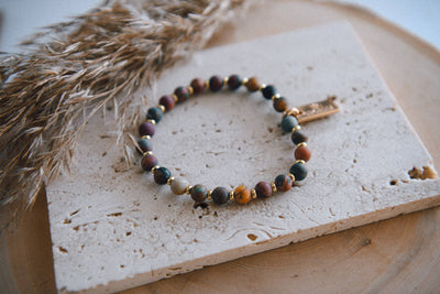 Cecelia Designs Jewelry - Genuine Gemstone and Gold Spacer Bead Bracelets