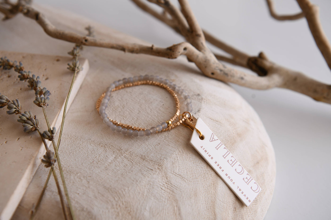 Cecelia Designs Jewelry - Gemstone Wrap Bracelet with Faceted Gold Beads