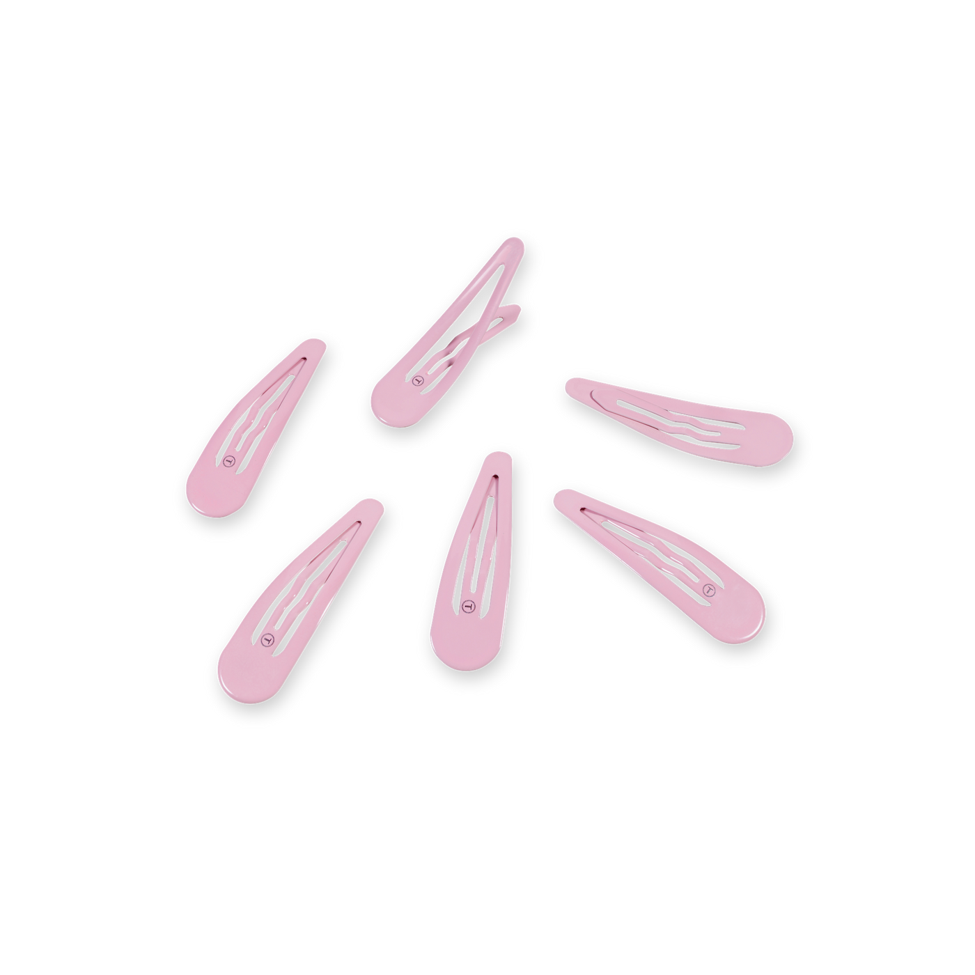 TELETIES - Snap Clip | Pearly Pink | 6 Count