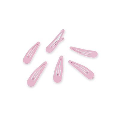TELETIES - Snap Clip | Pearly Pink | 6 Count