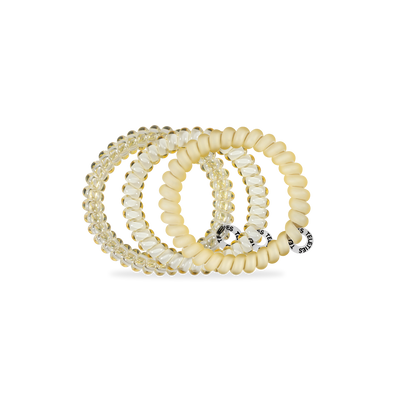 TELETIES - Spiral Hair Coils | Small | Butter Yellow Hair Ties