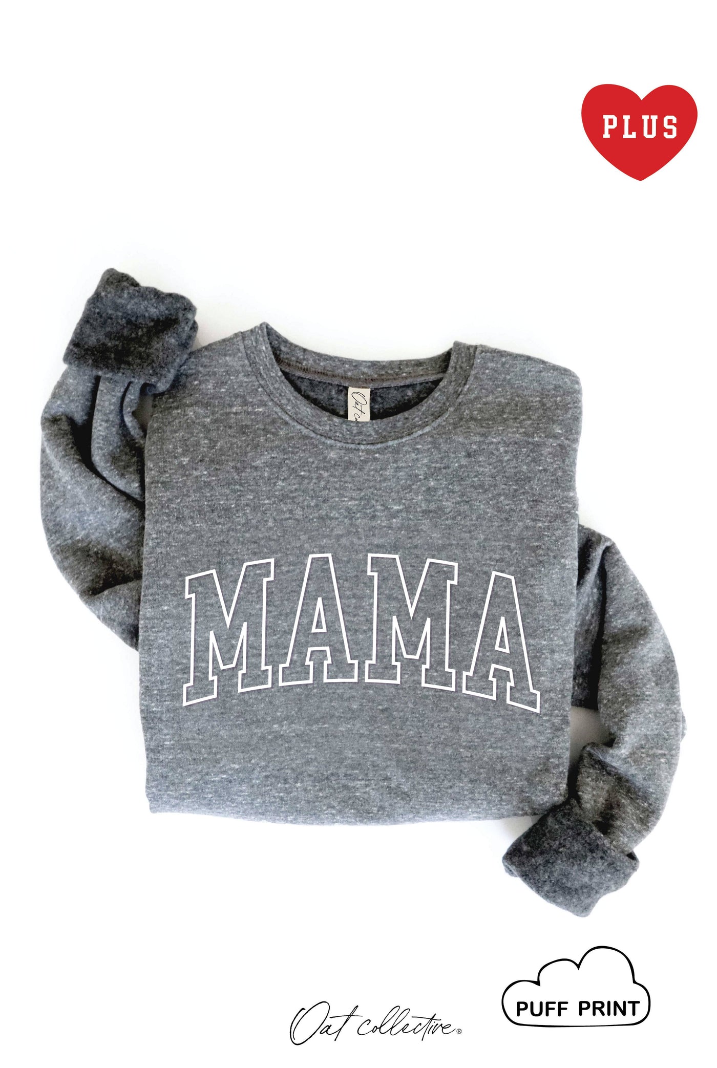 OAT COLLECTIVE - MAMA PUFF  Plus Graphic Sweatshirt
