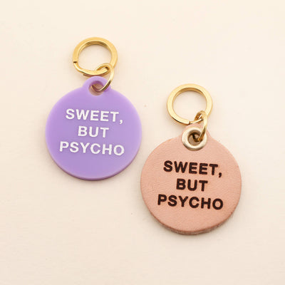 Freshwater Curated Goods - Sweet, But Psycho Pet Tag: Lilac Acrylic