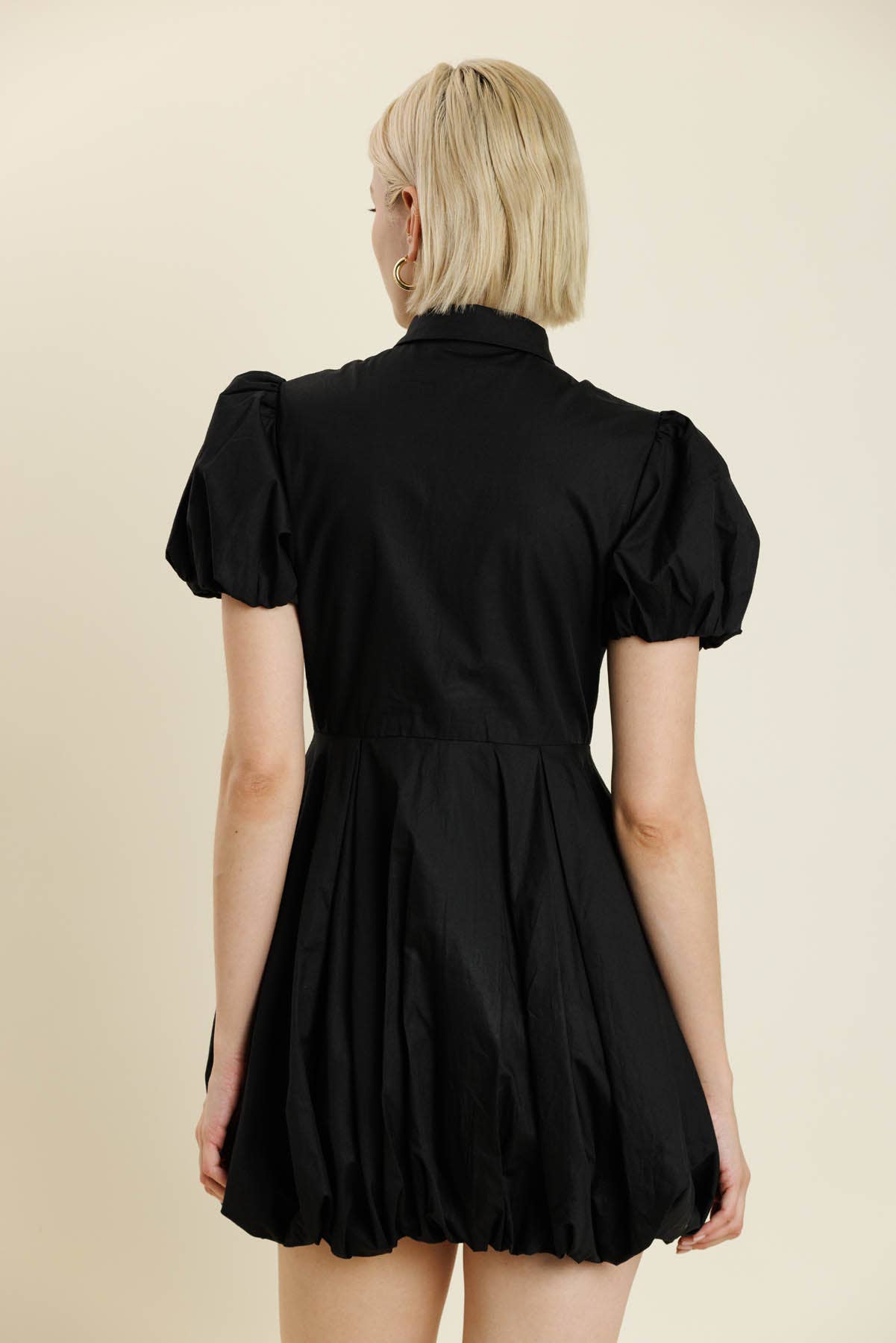 Aureum - AD2185 - BUBBLE HEM MINI SHIRT DRESS