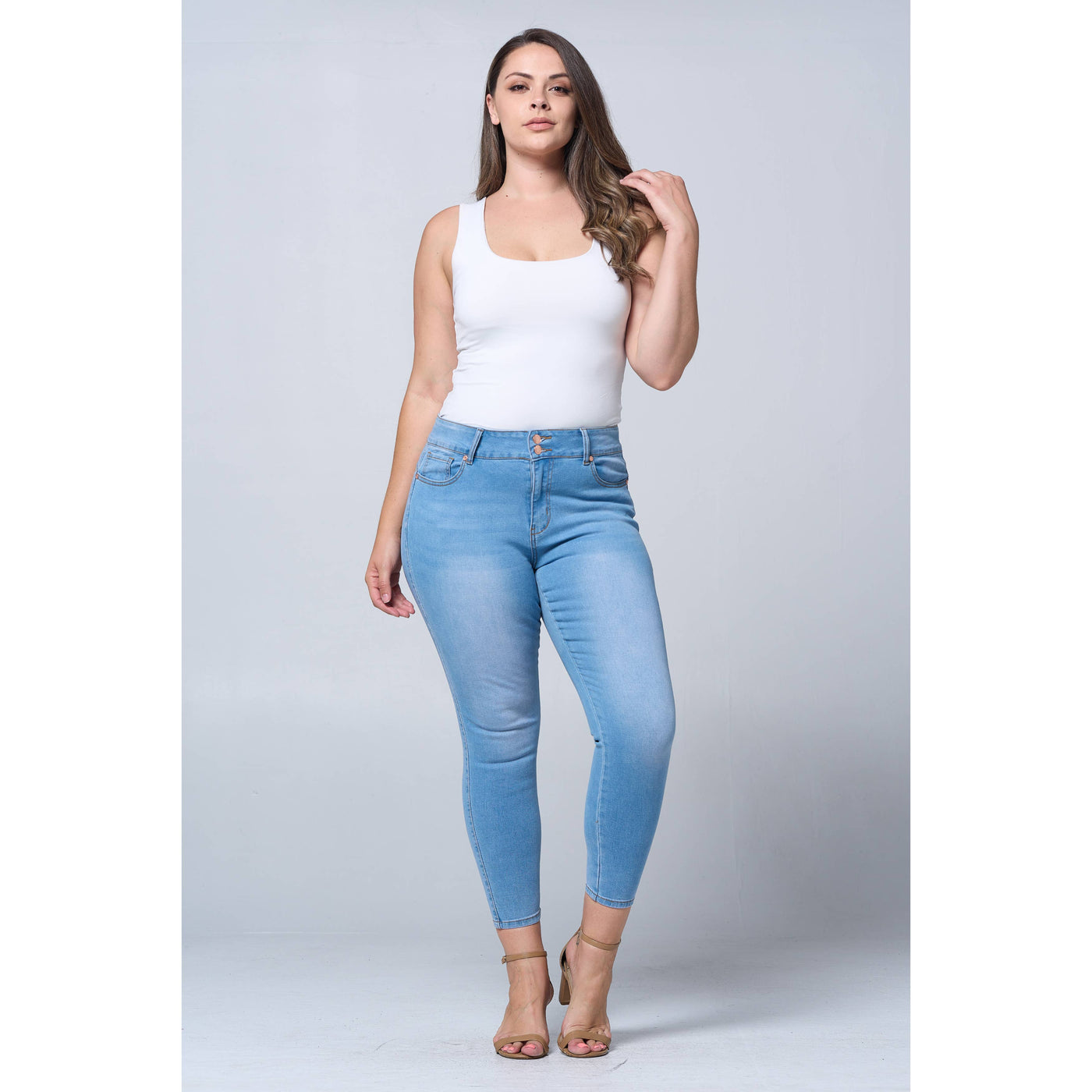 Blue Turtle - Plus Size Tummy Tuck Butt Lift Skinny Jean PH3502X Dark