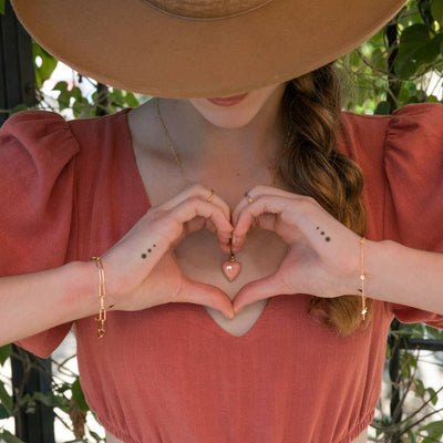 Large Enamel Heart Locket