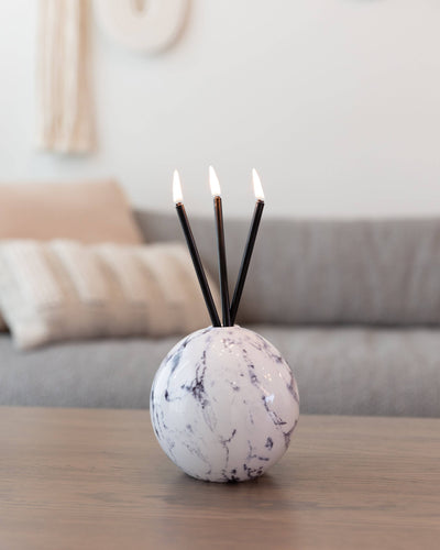 Everlasting Candle Co. - Neva Vase, White Marble