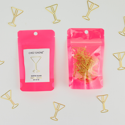 Martini Glass Paper Clip Pack (25pcs)