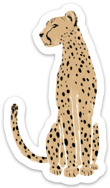 Elyse Breanne Design - Cheetah Sticker 3.5x2in