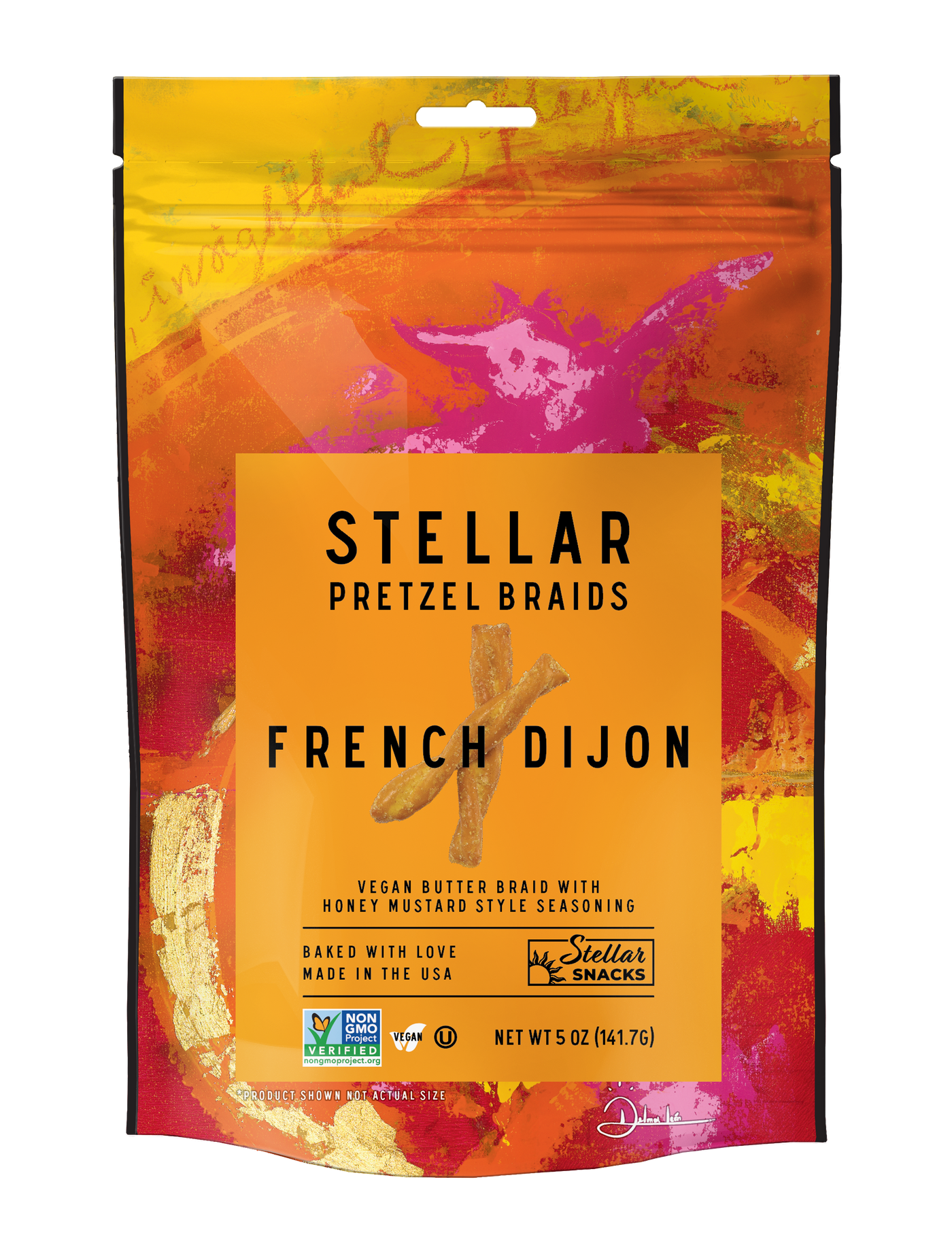 Stellar Snacks - Stellar Pretzel Braids- French Dijon- 5oz