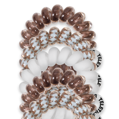 TELETIES - Spiral Hair Coils | Tiny | Truly Taupe Hair Ties