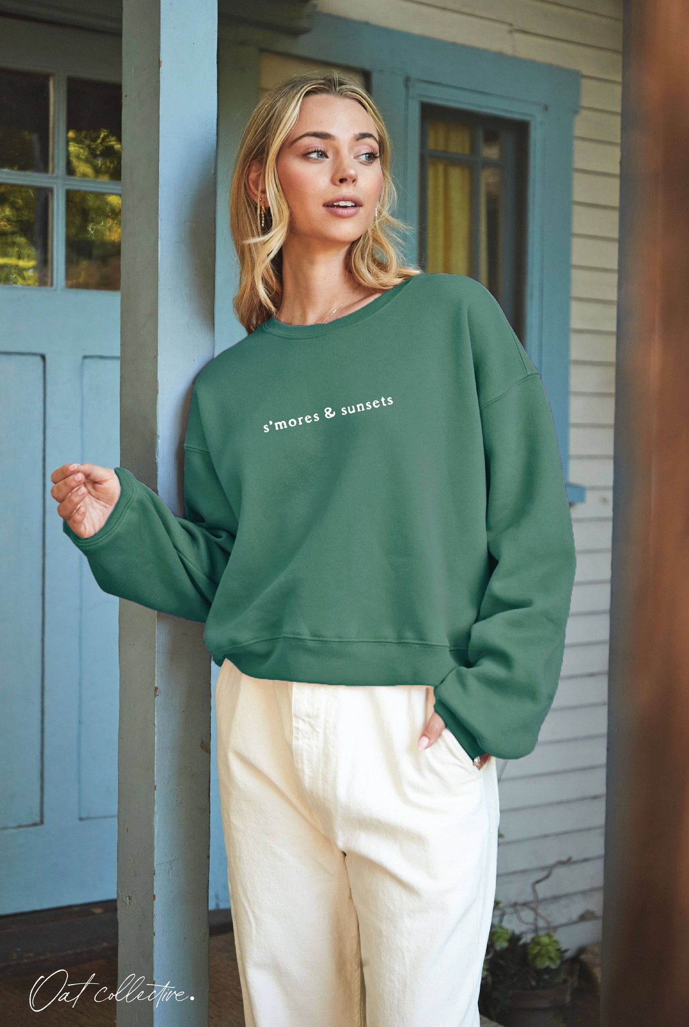 OAT COLLECTIVE - S'MORES AND SUNSETS Mid Graphic Sweatshirt