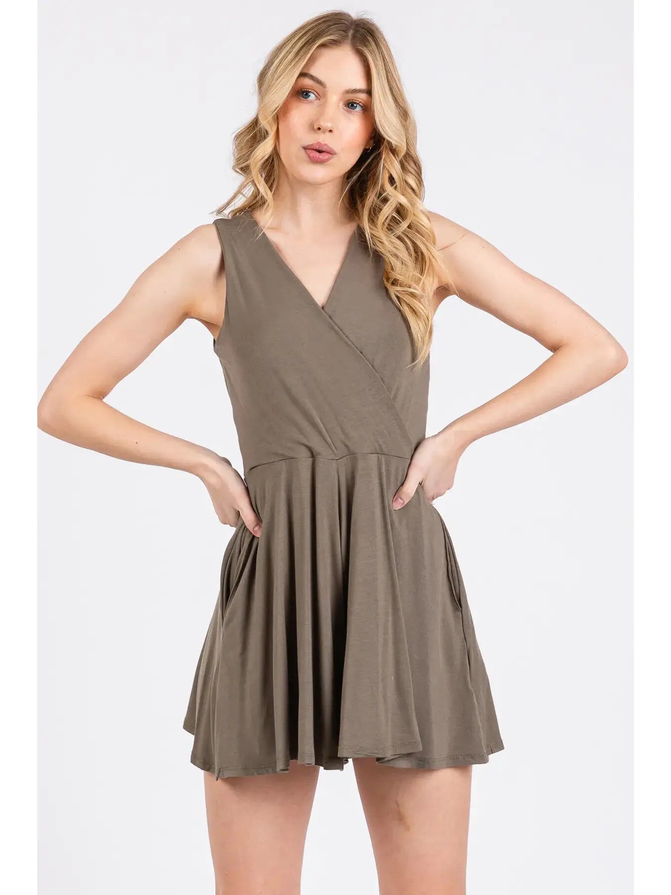Rayon Modal Surplice Romper