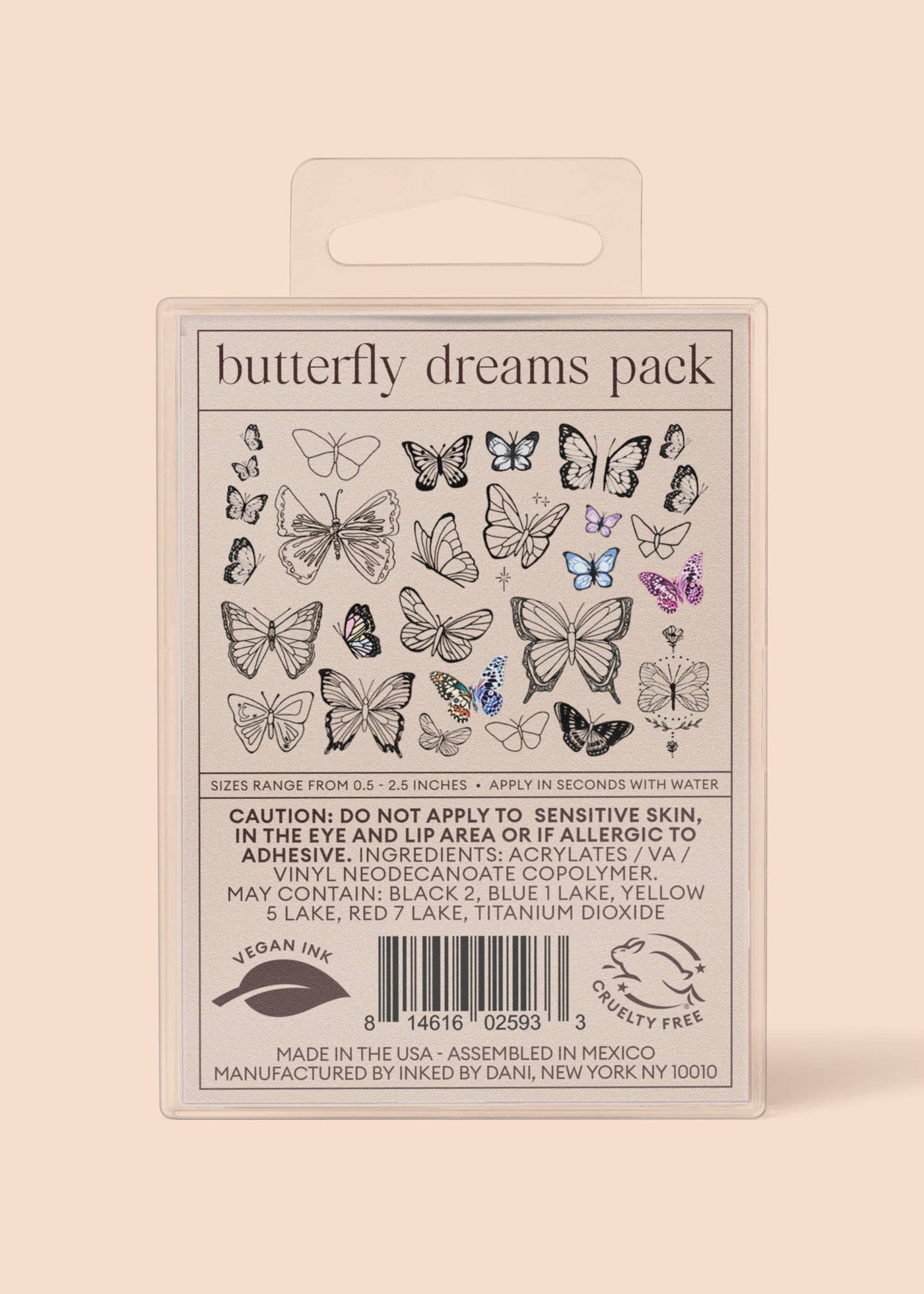 INKED by Dani - Butterfly Dreams Temporary Tattoo Pack