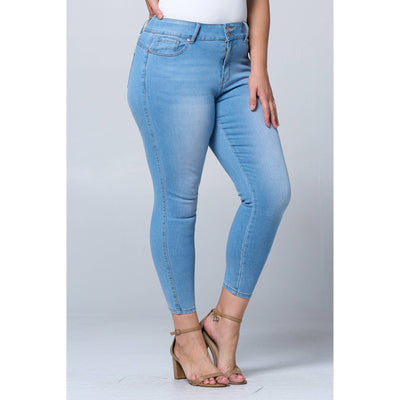 Blue Turtle - Plus Size Tummy Tuck Butt Lift Skinny Jean PH3502X Dark