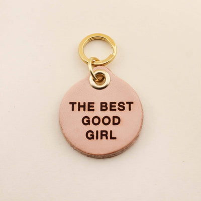 Freshwater Curated Goods - The Best Good Girl Pet Tag: Candy Pink Acrylic