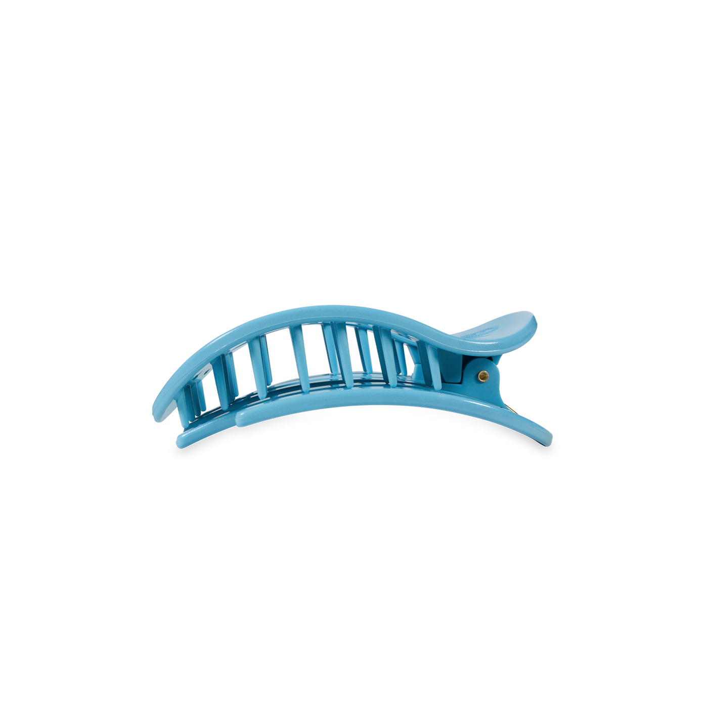 TELETIES - Flat Round Hair Clip | Small | Summer Sky