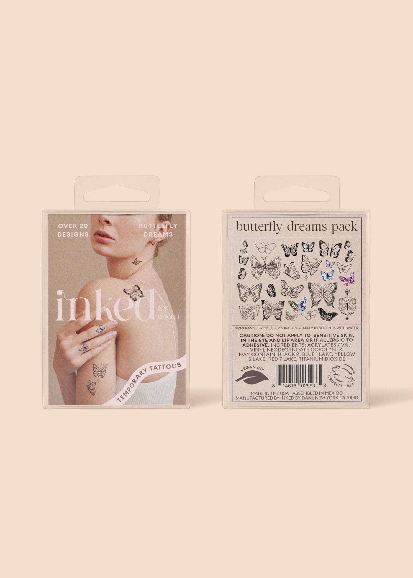 INKED by Dani - Butterfly Dreams Temporary Tattoo Pack