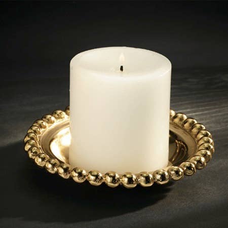 Beaded Plate - Gold