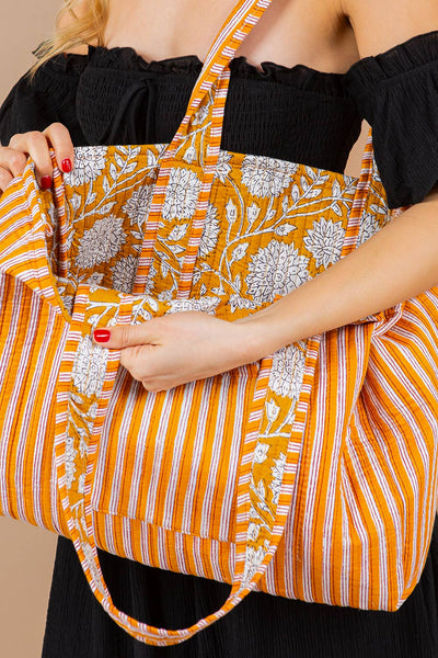 Wildflower Honey Quilted Tote Bag