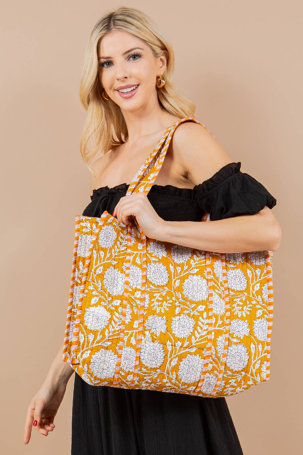 Wildflower Honey Quilted Tote Bag