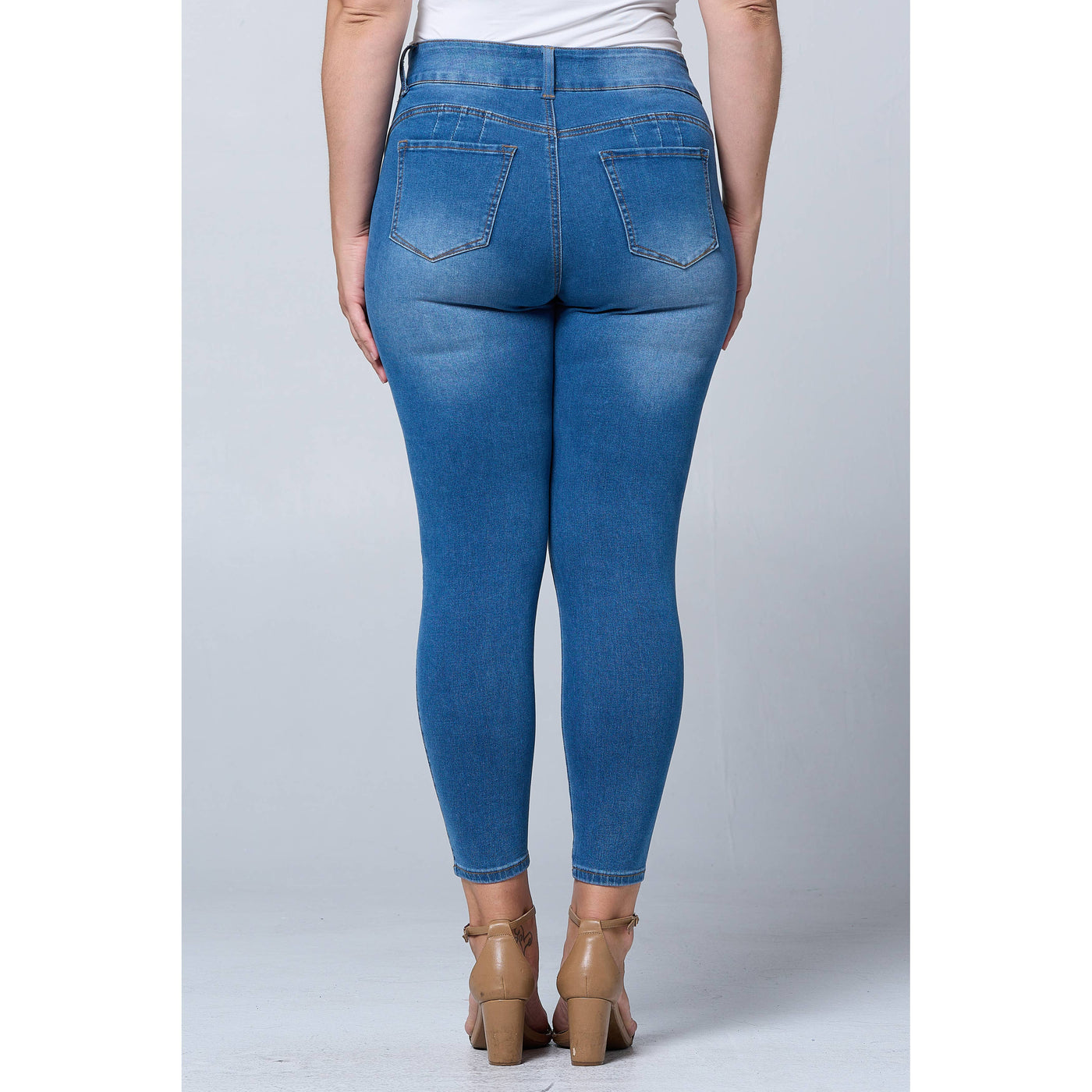 Blue Turtle - Plus Size Tummy Tuck Butt Lift Skinny Jean PH3502X Dark