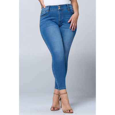 Blue Turtle - Plus Size Tummy Tuck Butt Lift Skinny Jean PH3502X Dark