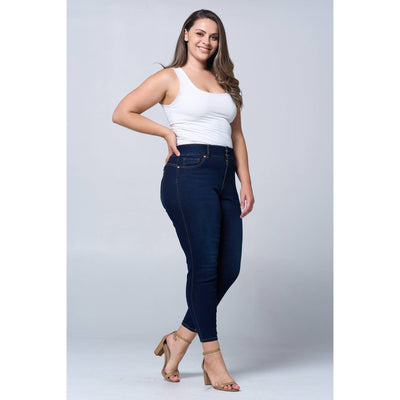 Blue Turtle - Plus Size Tummy Tuck Butt Lift Skinny Jean PH3502X Dark